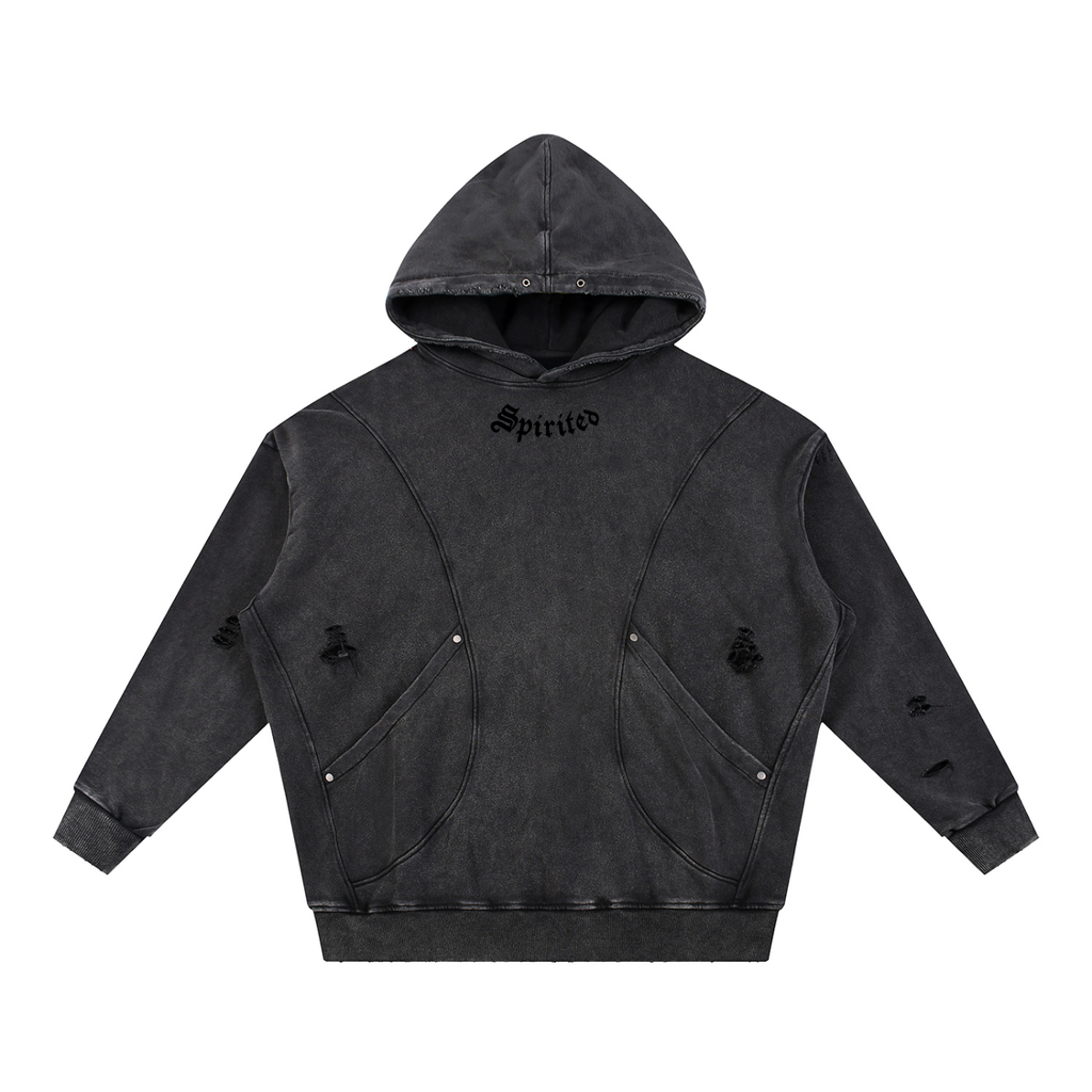 Spirited Distressed Hoodie
