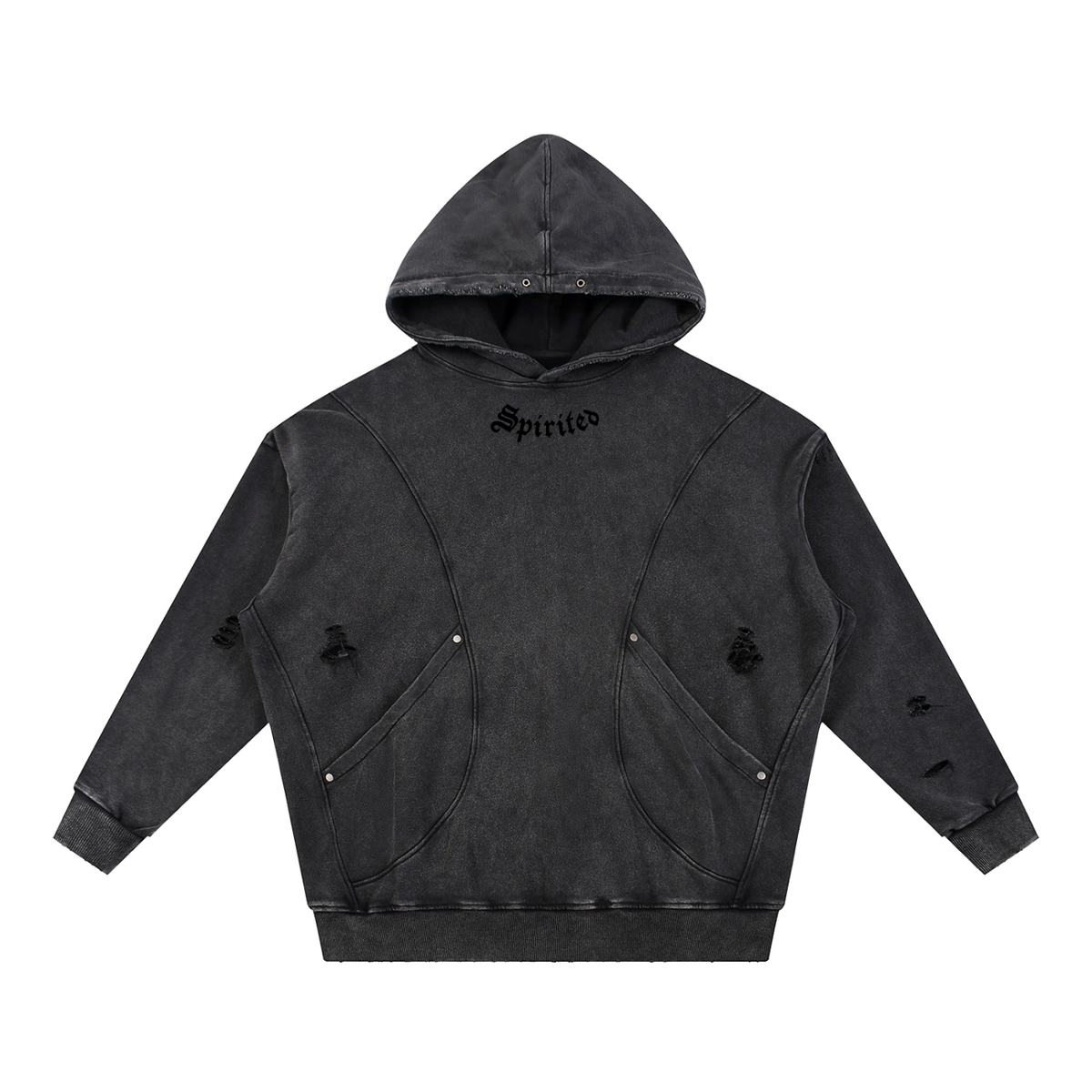 Spirited Distressed Hoodie
